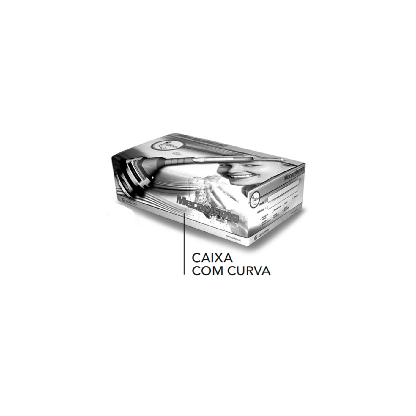 Ferragem Descarga Digital com Curva Branco