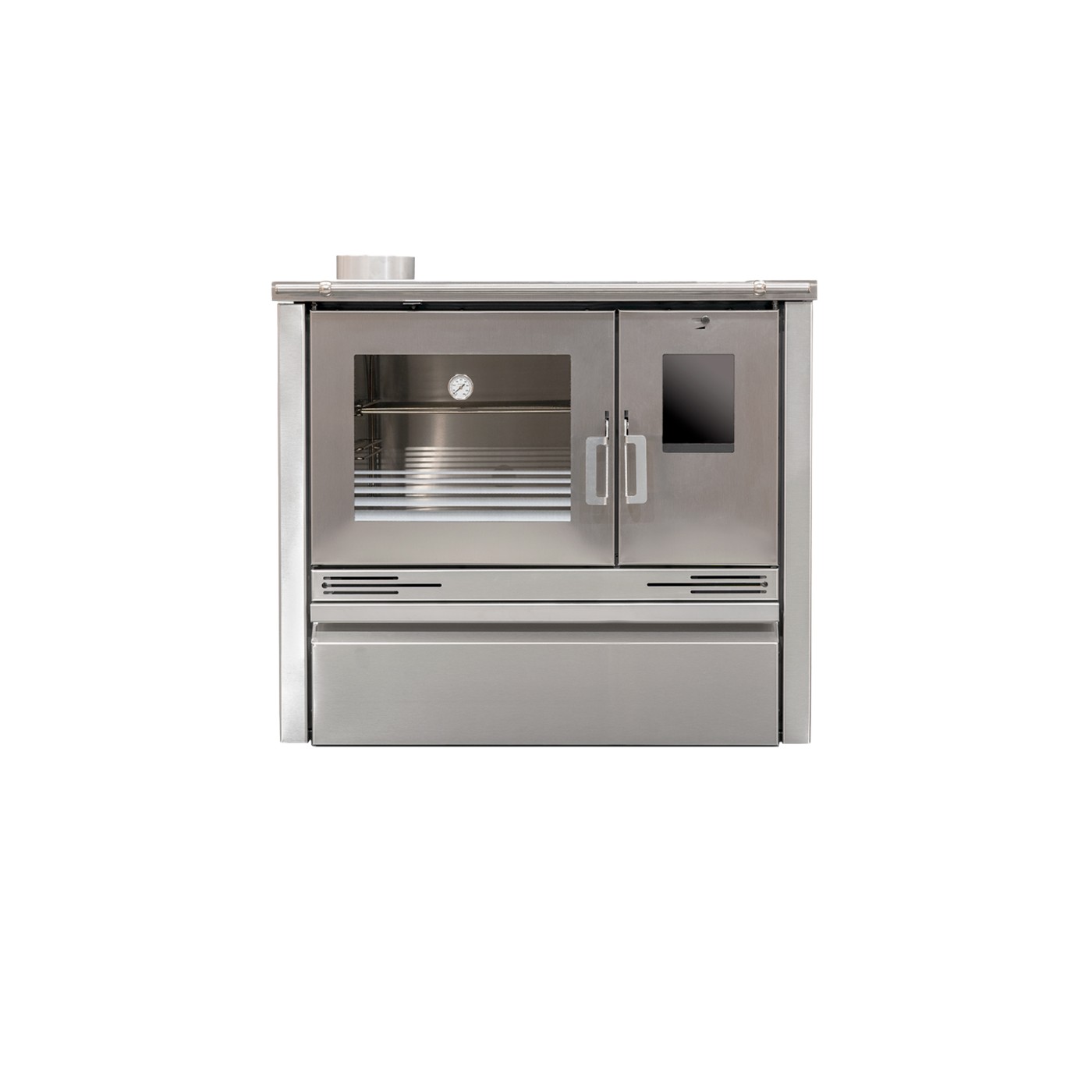 Proteu® Fogão Lenha Inox C/Porta Vidro VOUGA GOLD