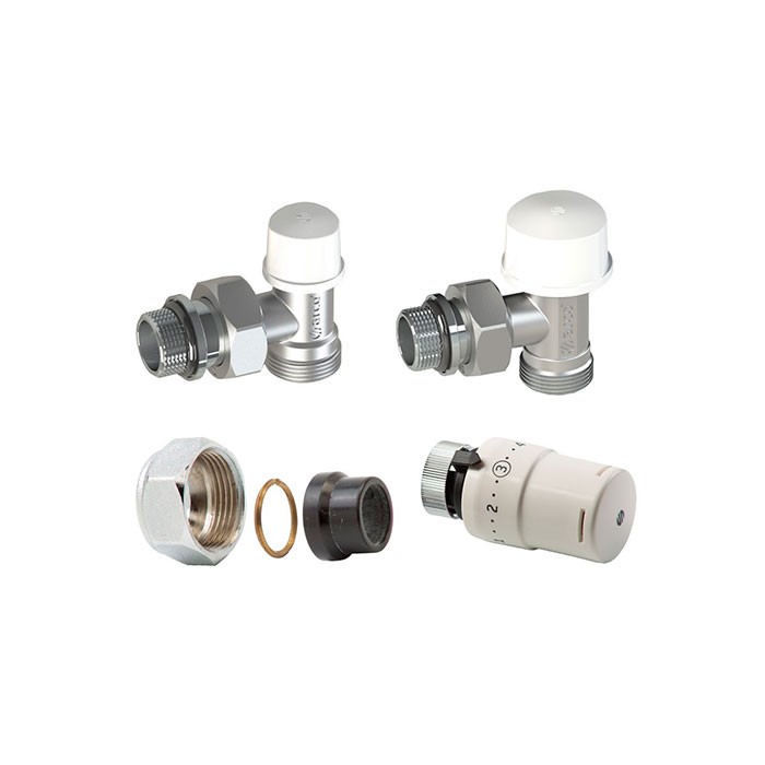 Kit Válvulas Termostática para Radiador Cromado com Oring