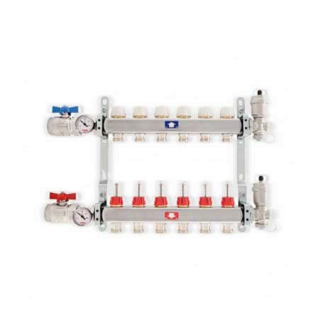 Proteu® Coletor 4 Circuitos Inox p/Piso Radiante