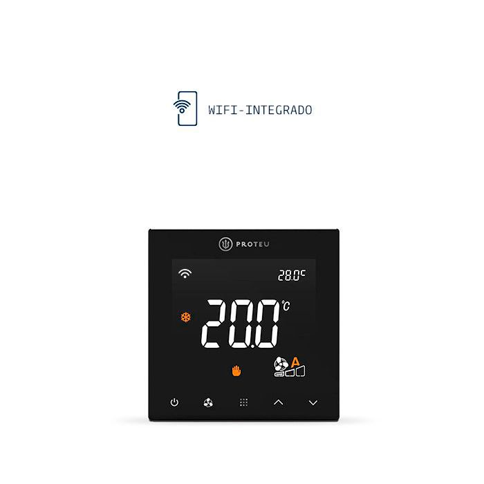 Proteu® PT550 Termóstato Piso Radiante Smart Preto C/ Wi-Fi