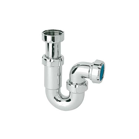 Jimten® S-181 Sifão Cromado Saída Horizontal C/Porca
