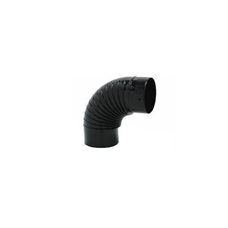 Curva Rígida Salamandra Inox Preto 90º